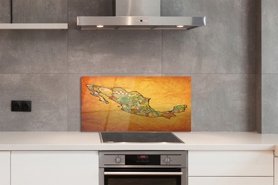 Panel nad Blat Kuchenny Kolorowa Mapa Kontynentów