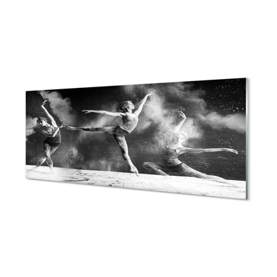 Panel szklany do Kuchni Taniec Baletowy w Oparach Dymu
