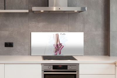 Panel szklany do Kuchni Różowe Pointy Baletowe