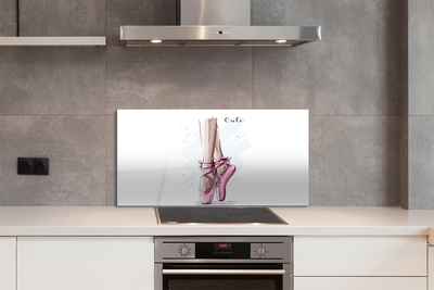 Panel szklany do Kuchni Różowe Pointy Baletowe