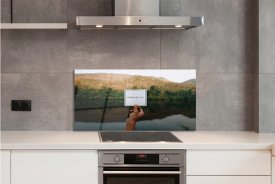 Szklany Panel Napis Panoramiczny w Dłoni