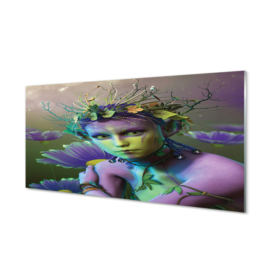 Szkło do Kuchni na Ścianę Elfia Pani wśród Kwiatów