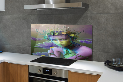 Szkło do Kuchni na Ścianę Elfia Pani wśród Kwiatów