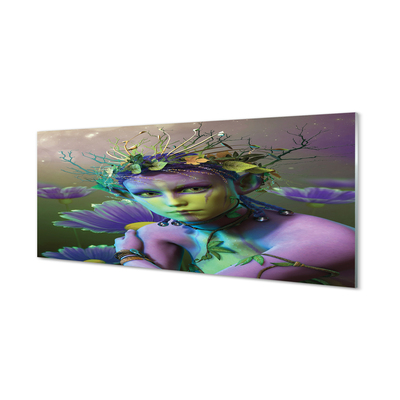 Szkło do Kuchni na Ścianę Elfia Pani wśród Kwiatów