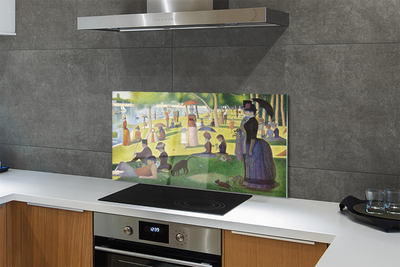 Panel nad Blat Kuchenny Niedzielne Popołudnie - Georges Seurat