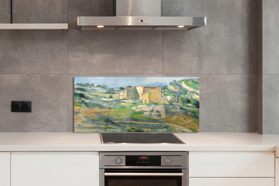 Szklany Panel Domy w Prowansji - Paul Cézanne