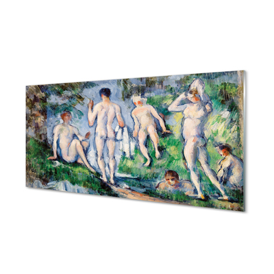 Panel szklany do Kuchni Kąpiący się - Paul Cézanne