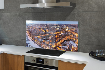 Panel szklany do Kuchni Zimowy Gdańsk nad Motławą