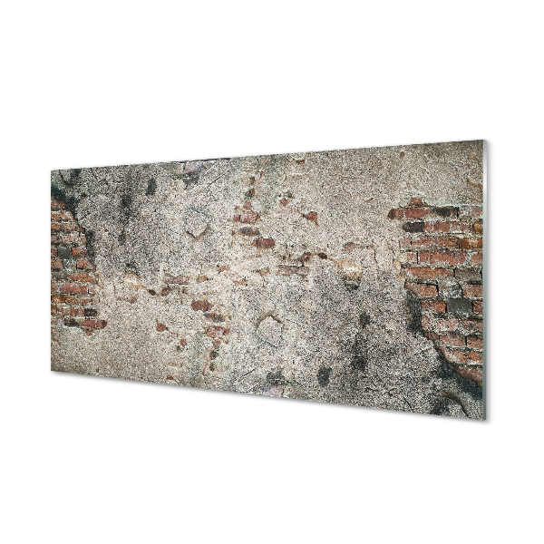 Szklany Panel Ściana z Cegły i Kamienia