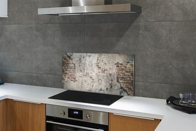 Szklany Panel Ściana z Cegły i Kamienia