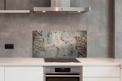 Szklany Panel Ściana z Cegły i Kamienia