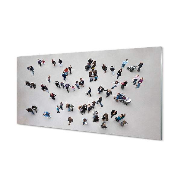 Szklany Panel Ludzie widziani z Lotu Ptaka