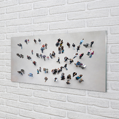 Szklany Panel Ludzie widziani z Lotu Ptaka