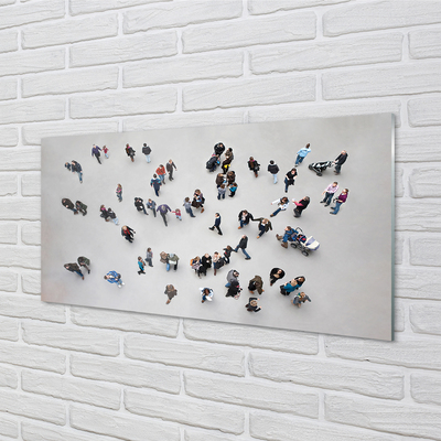 Szklany Panel Ludzie widziani z Lotu Ptaka