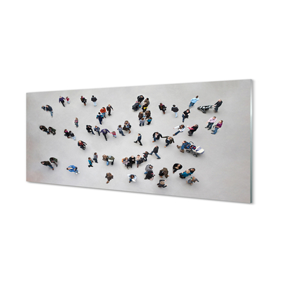 Szklany Panel Ludzie widziani z Lotu Ptaka