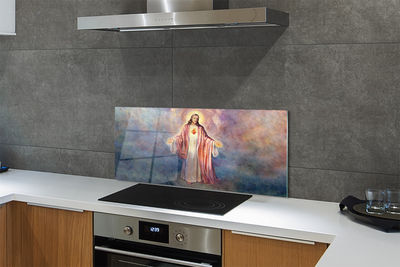 Szkło do Kuchni na Ścianę Portret Jezusa Chrystusa