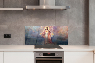 Szkło do Kuchni na Ścianę Portret Jezusa Chrystusa