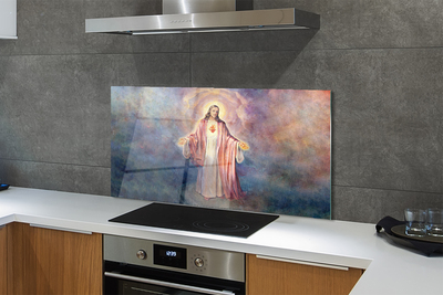 Szkło do Kuchni na Ścianę Portret Jezusa Chrystusa