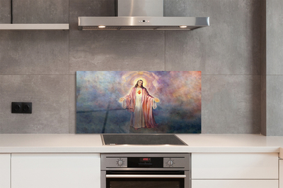 Szkło do Kuchni na Ścianę Portret Jezusa Chrystusa