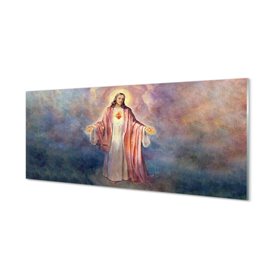 Szkło do Kuchni na Ścianę Portret Jezusa Chrystusa