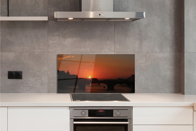 Panel Szklany Rzeka o Złotej Godzinie