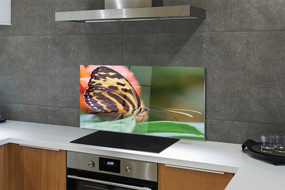 Panel Kuchenny Szklany Samotny Motyl w Locie
