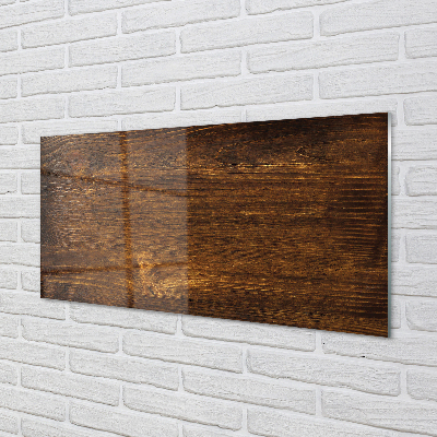 Panel szklany do Kuchni Drewniane Słoje z Sękami