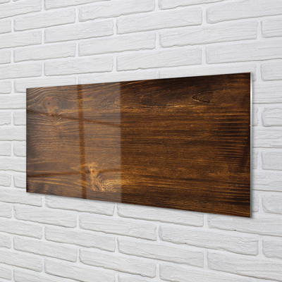 Panel szklany do Kuchni Drewniane Słoje z Sękami