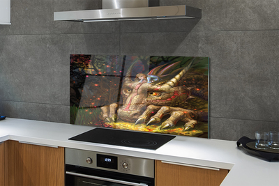 Szkło Ozdobne do Kuchni Spotkanie Dziewczynki ze Smokiem