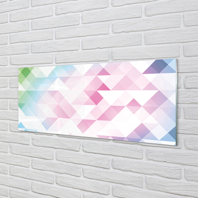 Panel szklany do Kuchni Tęczowy Wzór Diamentów