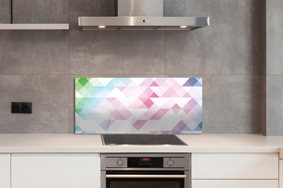 Panel szklany do Kuchni Tęczowy Wzór Diamentów