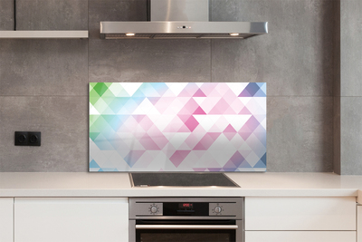Panel szklany do Kuchni Tęczowy Wzór Diamentów
