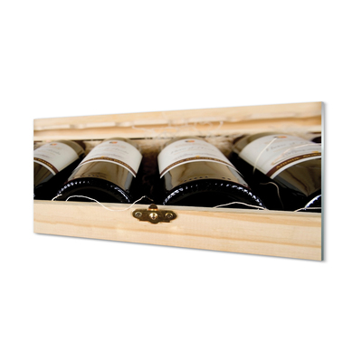 Szklany Panel Butelki wina w pudełku