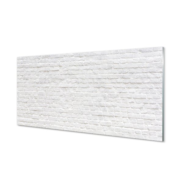 Szklany Panel Czerwona Cegła na Ścianie