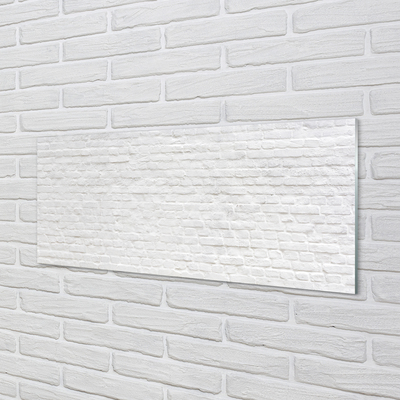 Szklany Panel Czerwona Cegła na Ścianie