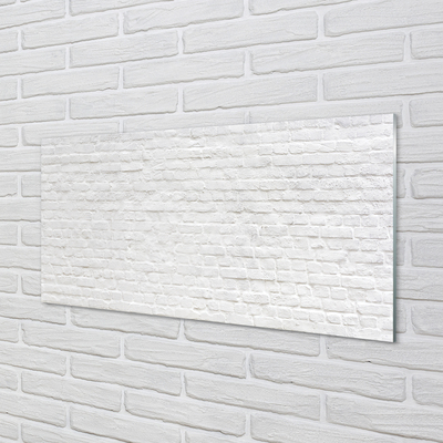 Szklany Panel Czerwona Cegła na Ścianie