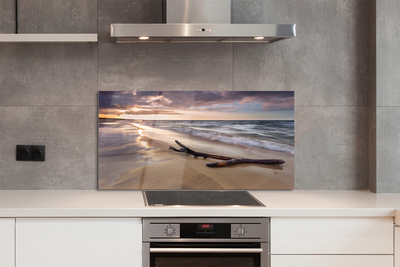 Panel szklany do Kuchni Zachód Słońca na Gdańskiej Plaży