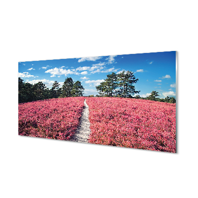 Szkło do Kuchni na Ścianę Wrzosowisko na Skraju Lasu