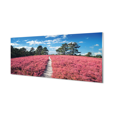 Szkło do Kuchni na Ścianę Wrzosowisko na Skraju Lasu