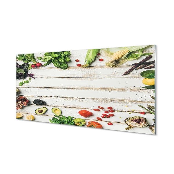 Szklany Panel Kompozycja z Awokado i Szpinaku