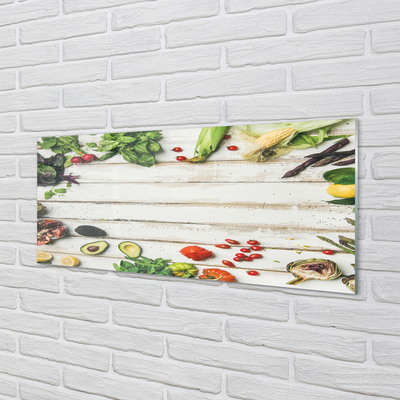 Szklany Panel Kompozycja z Awokado i Szpinaku