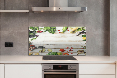 Szklany Panel Kompozycja z Awokado i Szpinaku