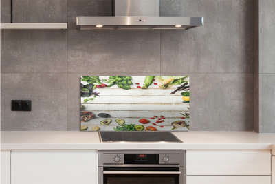 Szklany Panel Kompozycja z Awokado i Szpinaku