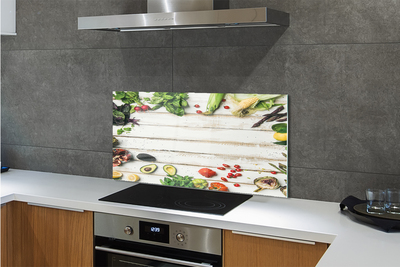 Szklany Panel Kompozycja z Awokado i Szpinaku