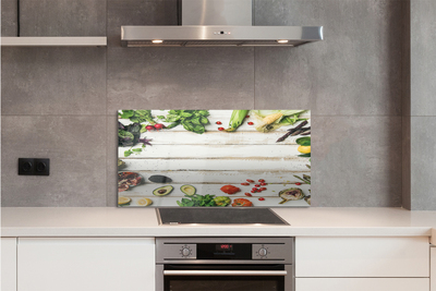 Szklany Panel Kompozycja z Awokado i Szpinaku