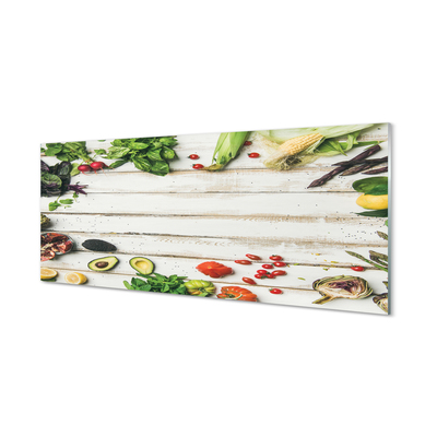 Szklany Panel Kompozycja z Awokado i Szpinaku