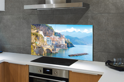 Panel nad Blat Kuchenny Kolorowe Budynki na Wybrzeżu Włoch