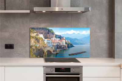 Panel nad Blat Kuchenny Kolorowe Budynki na Wybrzeżu Włoch