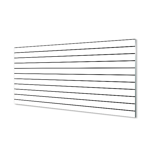 Szkło do Kuchni na Ścianę Minimalistyczne Czarne Kreski