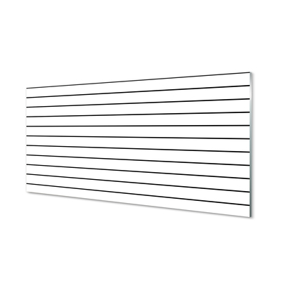 Szkło do Kuchni na Ścianę Minimalistyczne Czarne Kreski